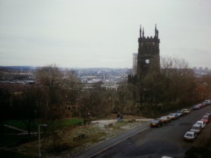 St. Marks Church and churchyard in late February 1995.  