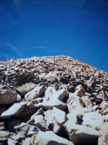 A huge pile of huge rocks.